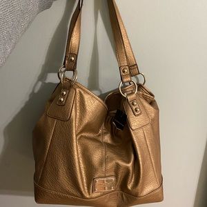Nine West Leather Metallic Hobo bag